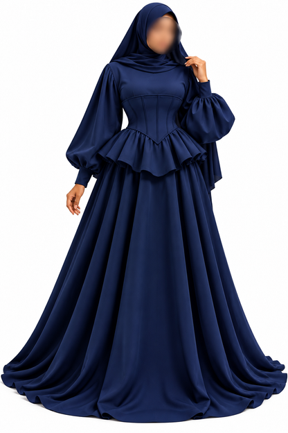 Zariyah Coset Dress Navy