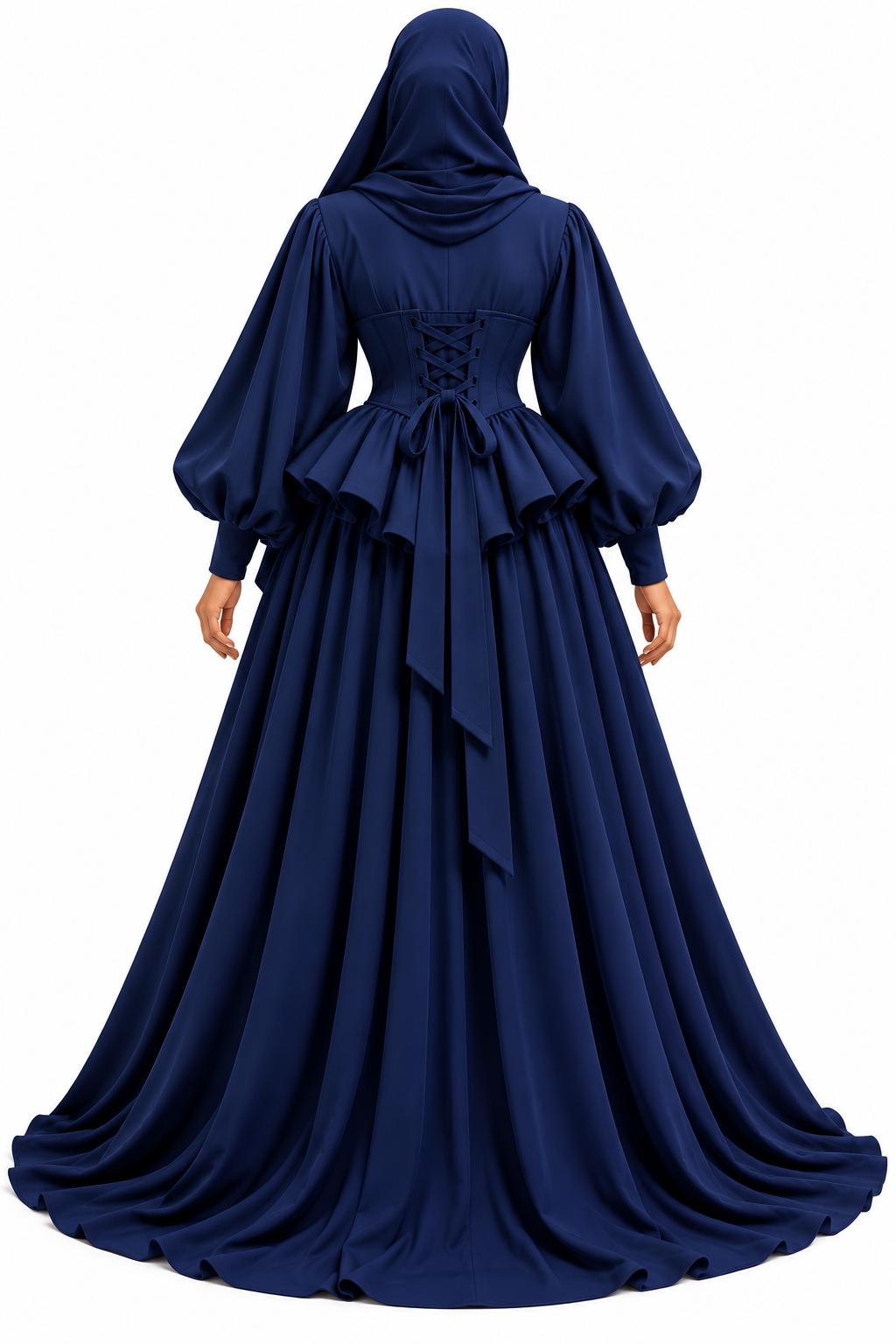 Zariyah Coset Dress Navy