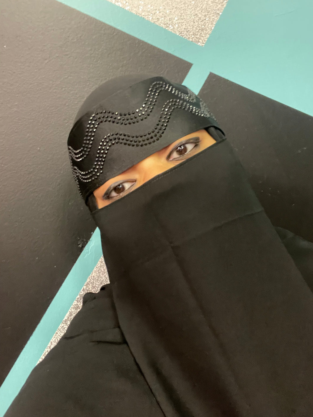 Satin Band Wave Niqab